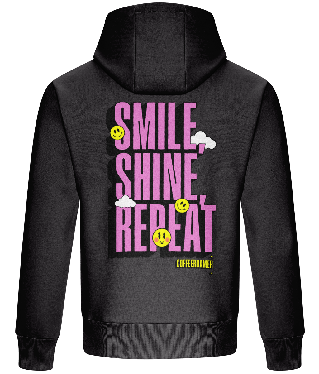 Oversized Boxy Hoodie - Smile Shine Repeat