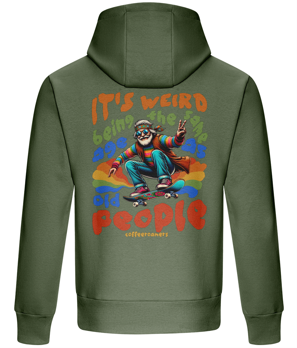 Oversized Boxy Hoodie - It's weired being the same age as old people