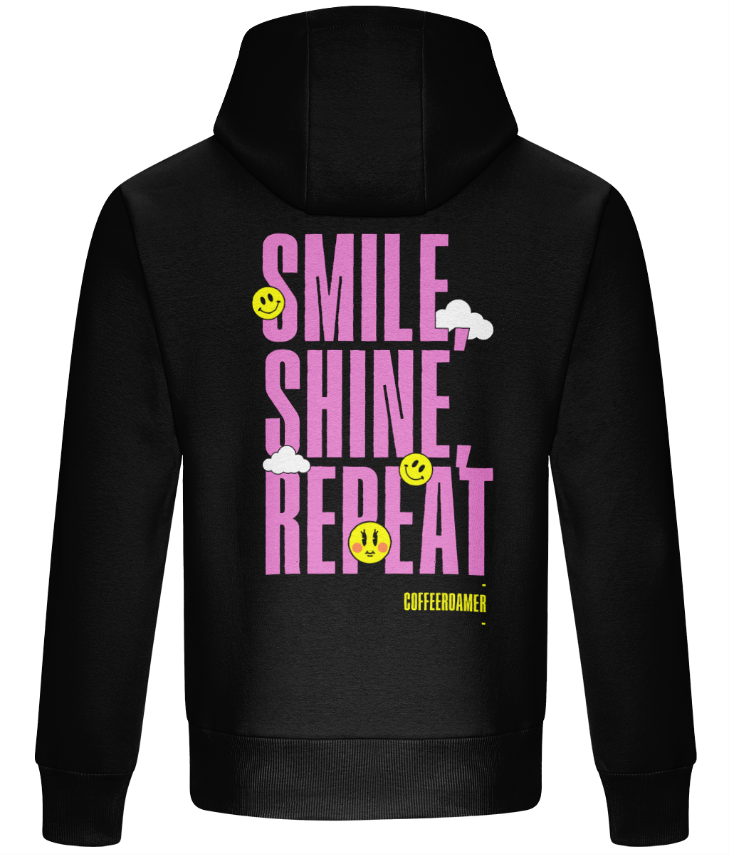 Oversized Boxy Hoodie - Smile Shine Repeat