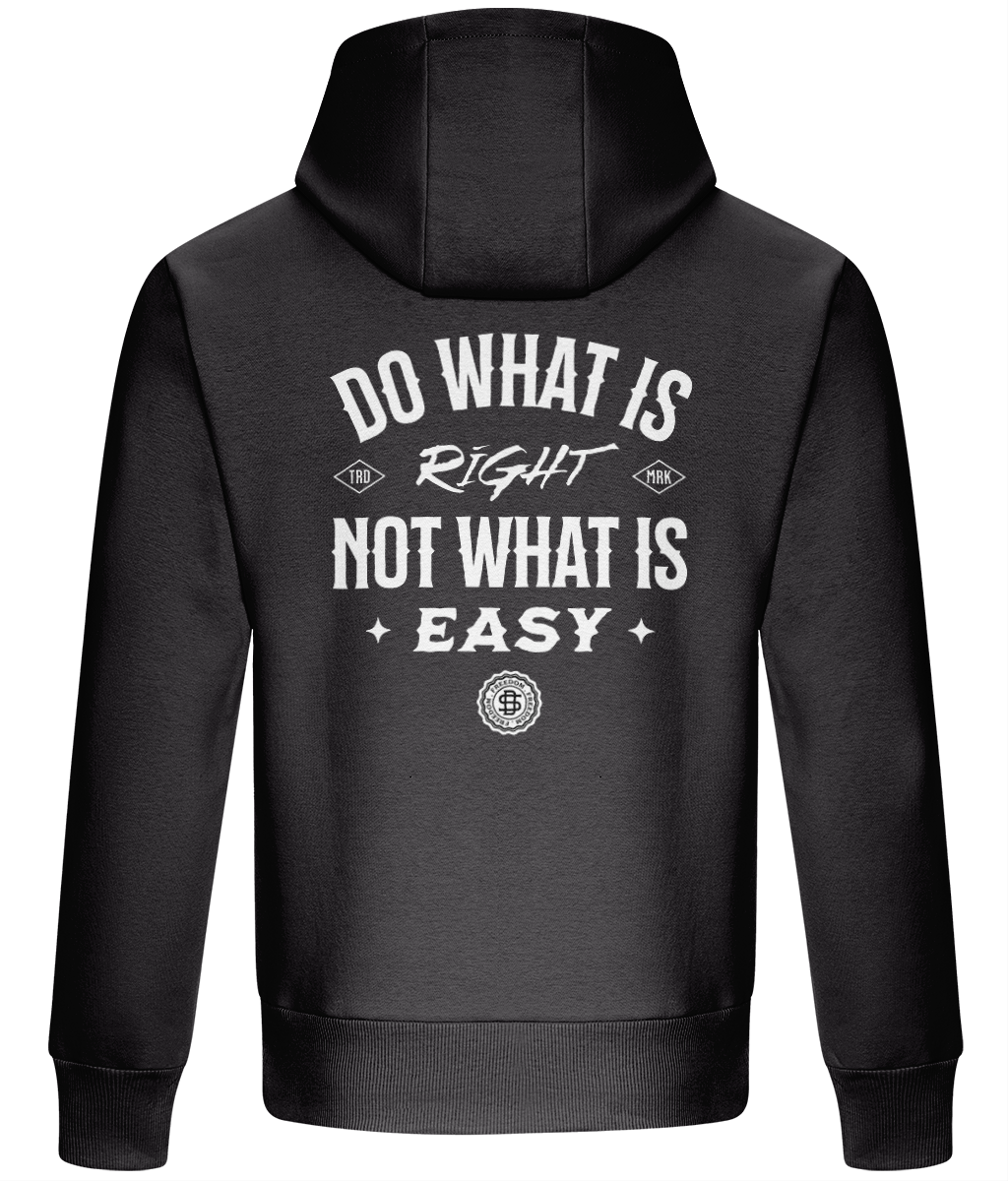 Oversized Boxy Hoodie - Do what is not what is easy