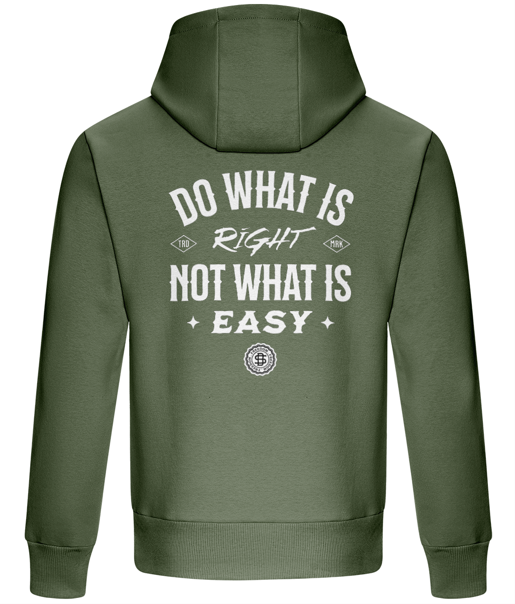 Oversized Boxy Hoodie - Do what is not what is easy