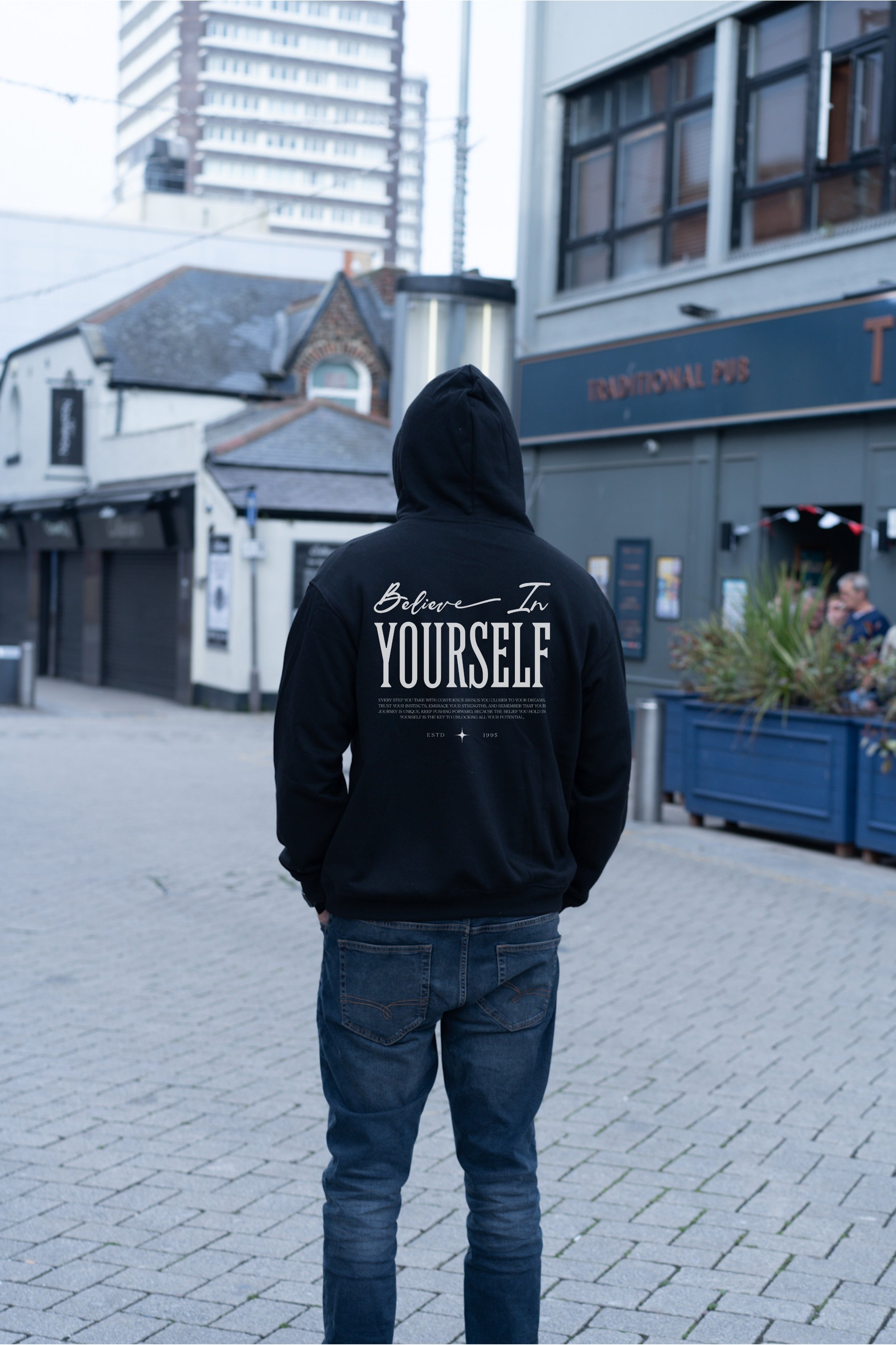 Oversized Boxy Hoodie - Believe in Yourself