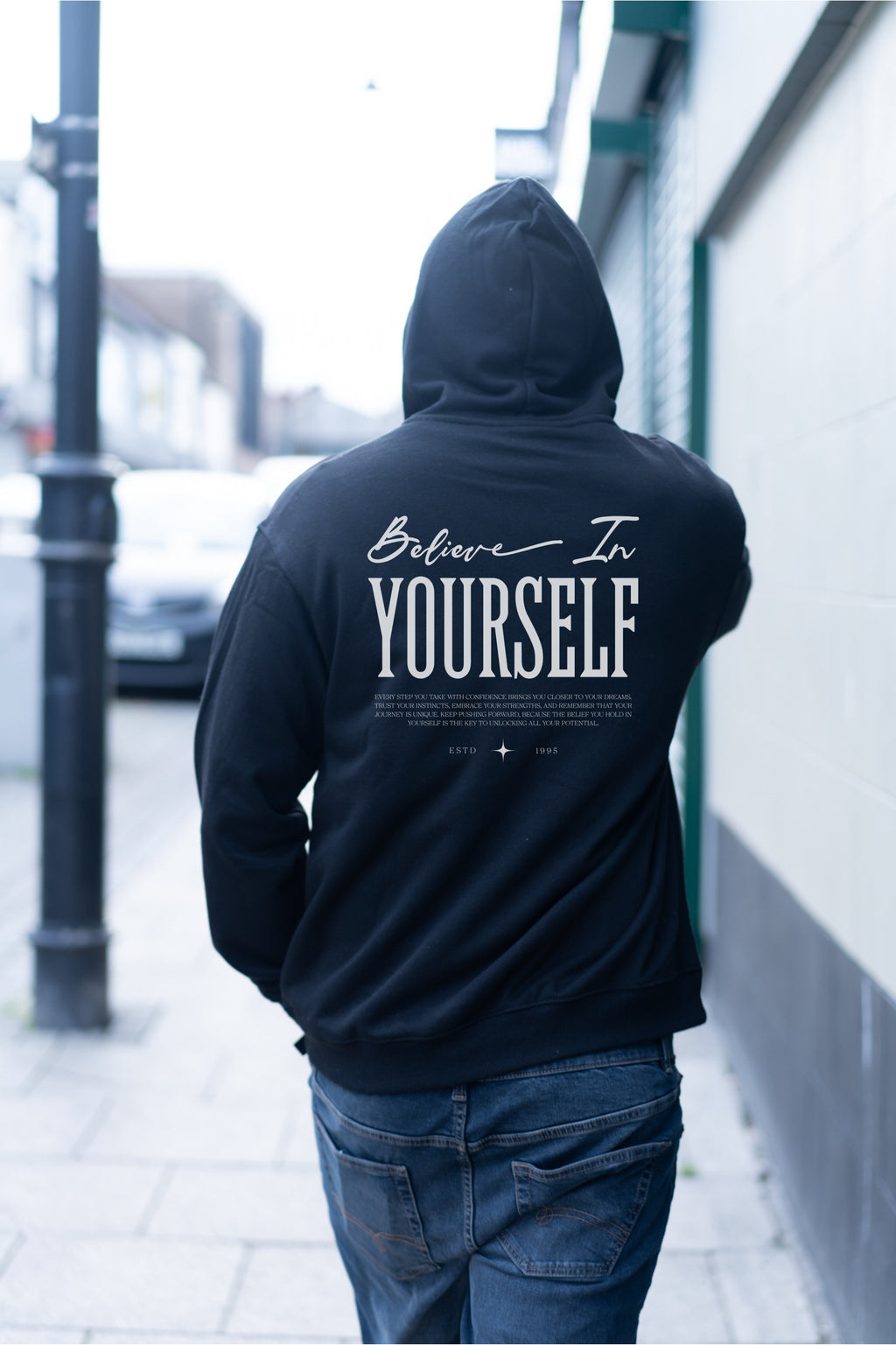 Oversized Boxy Hoodie - Believe in Yourself