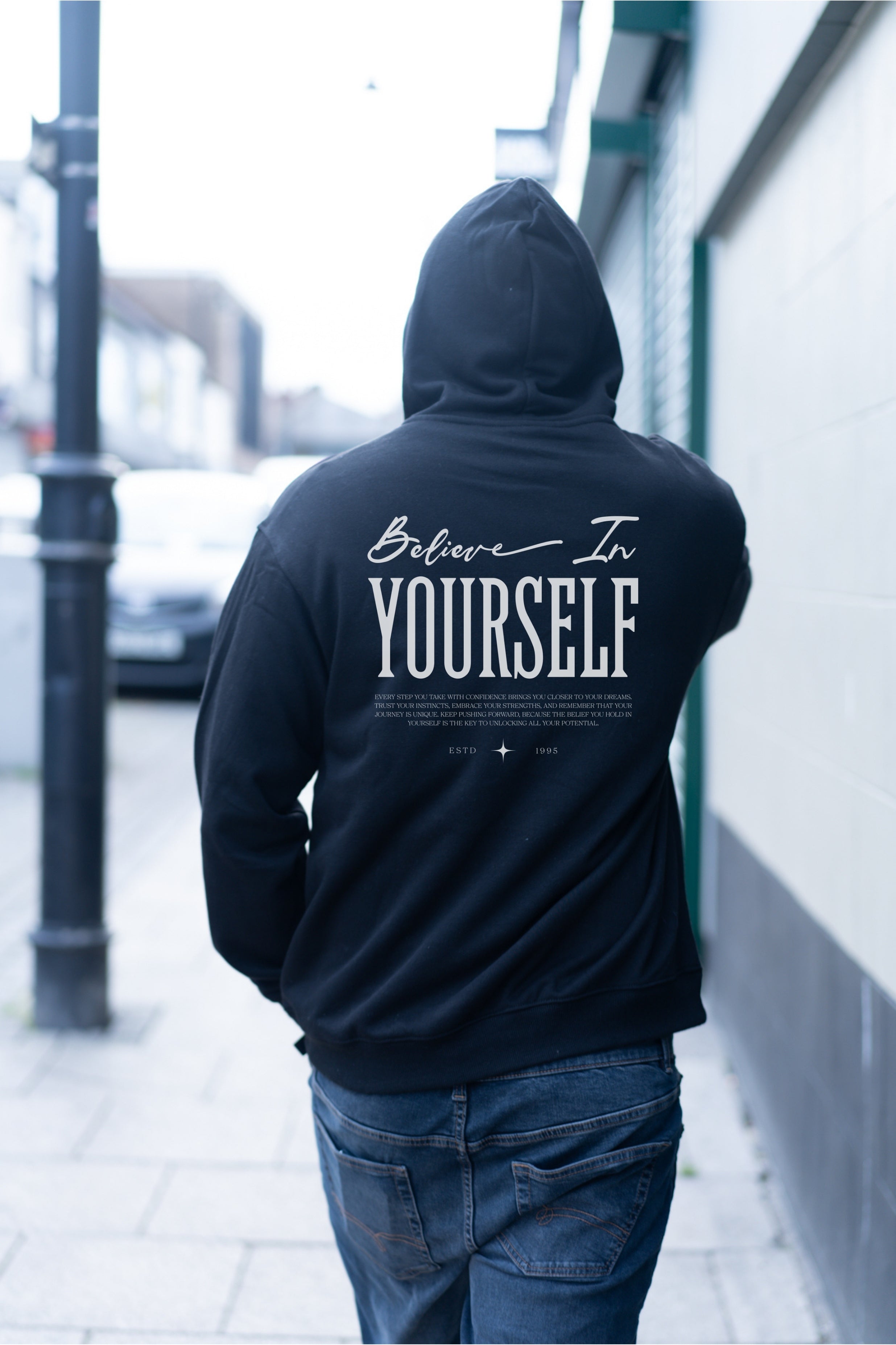 Oversized Boxy Hoodie - Believe in Yourself