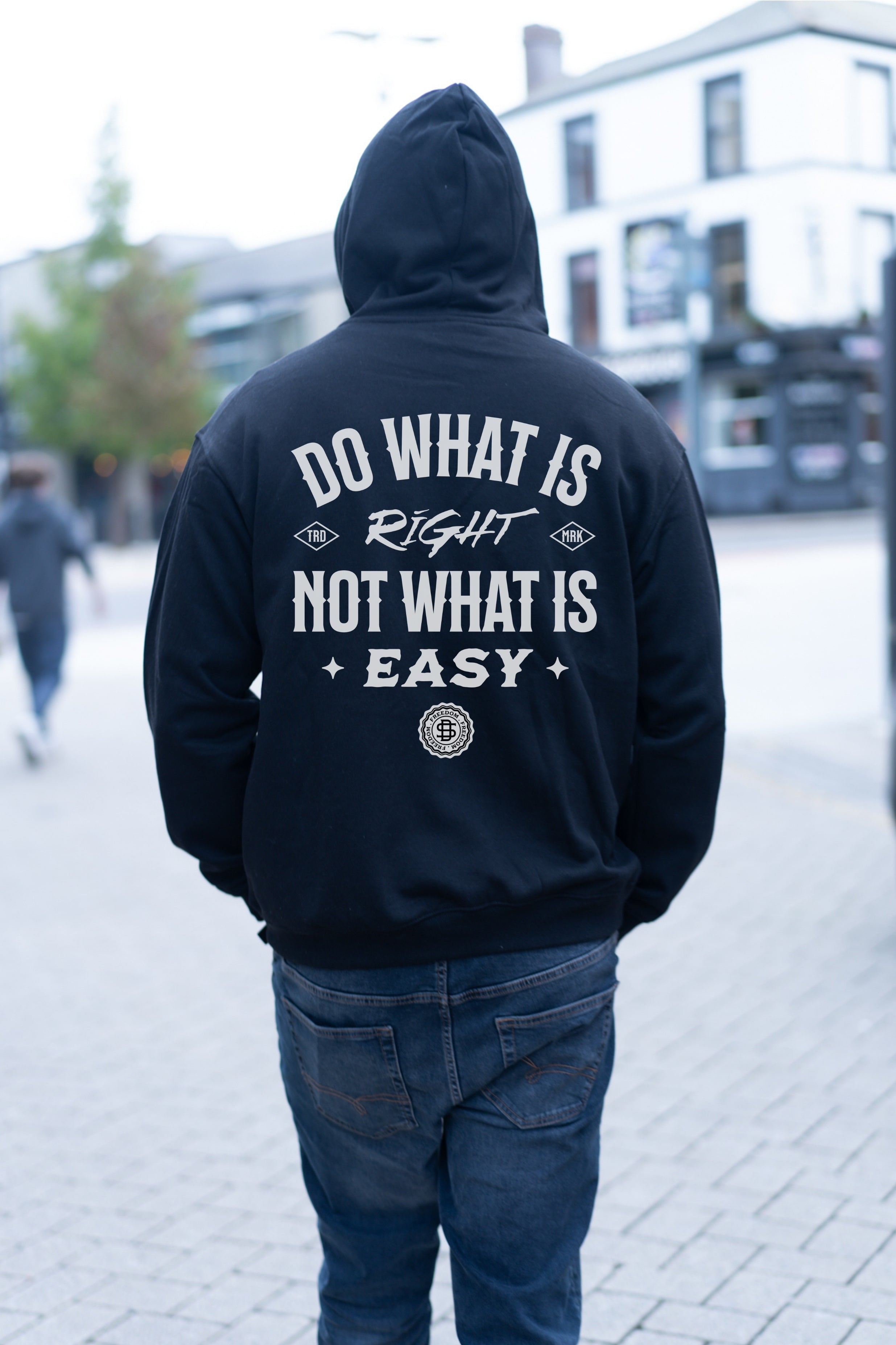 Oversized Boxy Hoodie - Do what is not what is easy