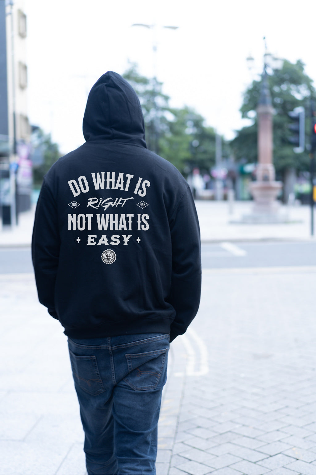 Oversized Boxy Hoodie - Do what is not what is easy