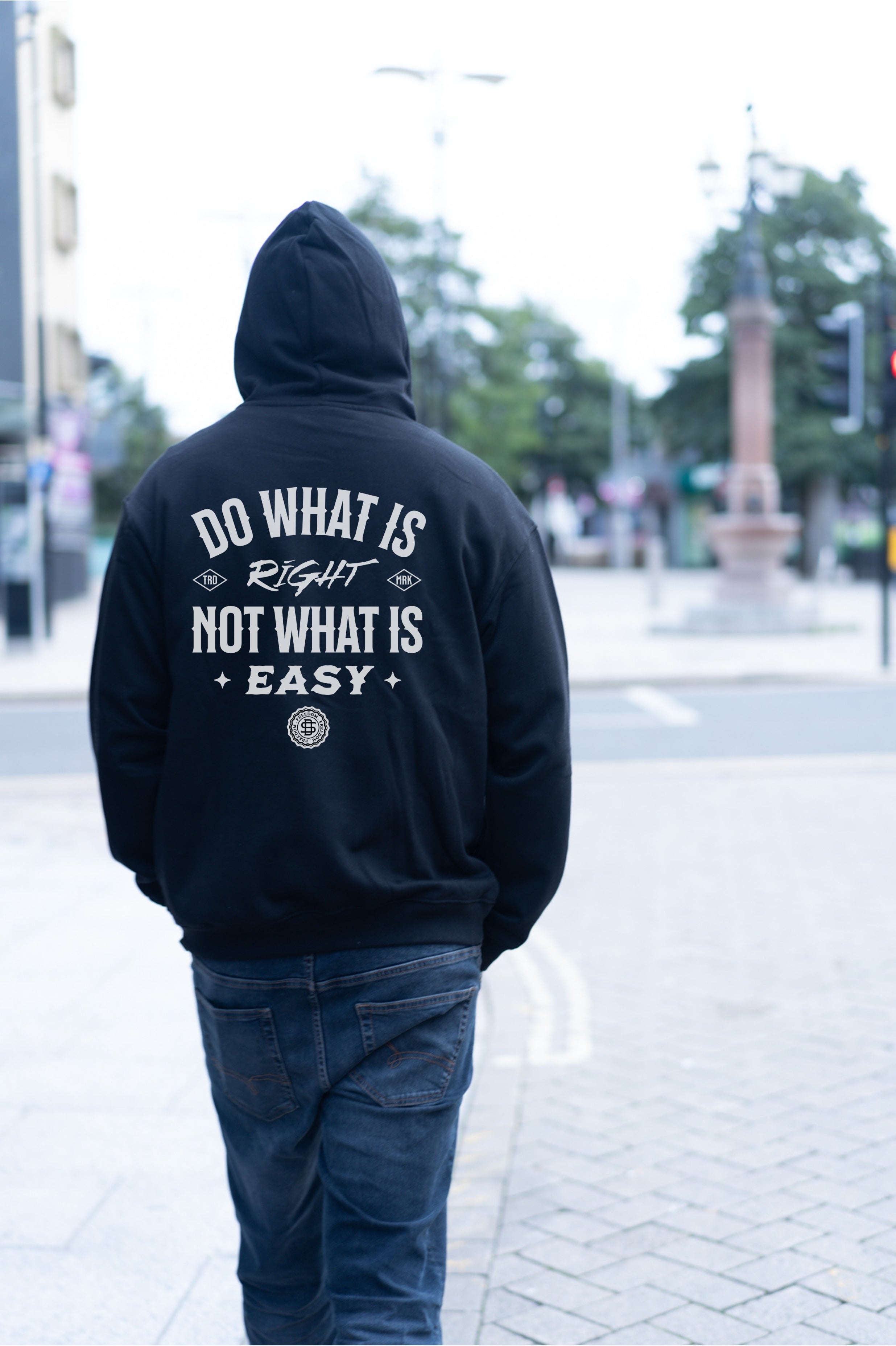 Oversized Boxy Hoodie - Do what is not what is easy