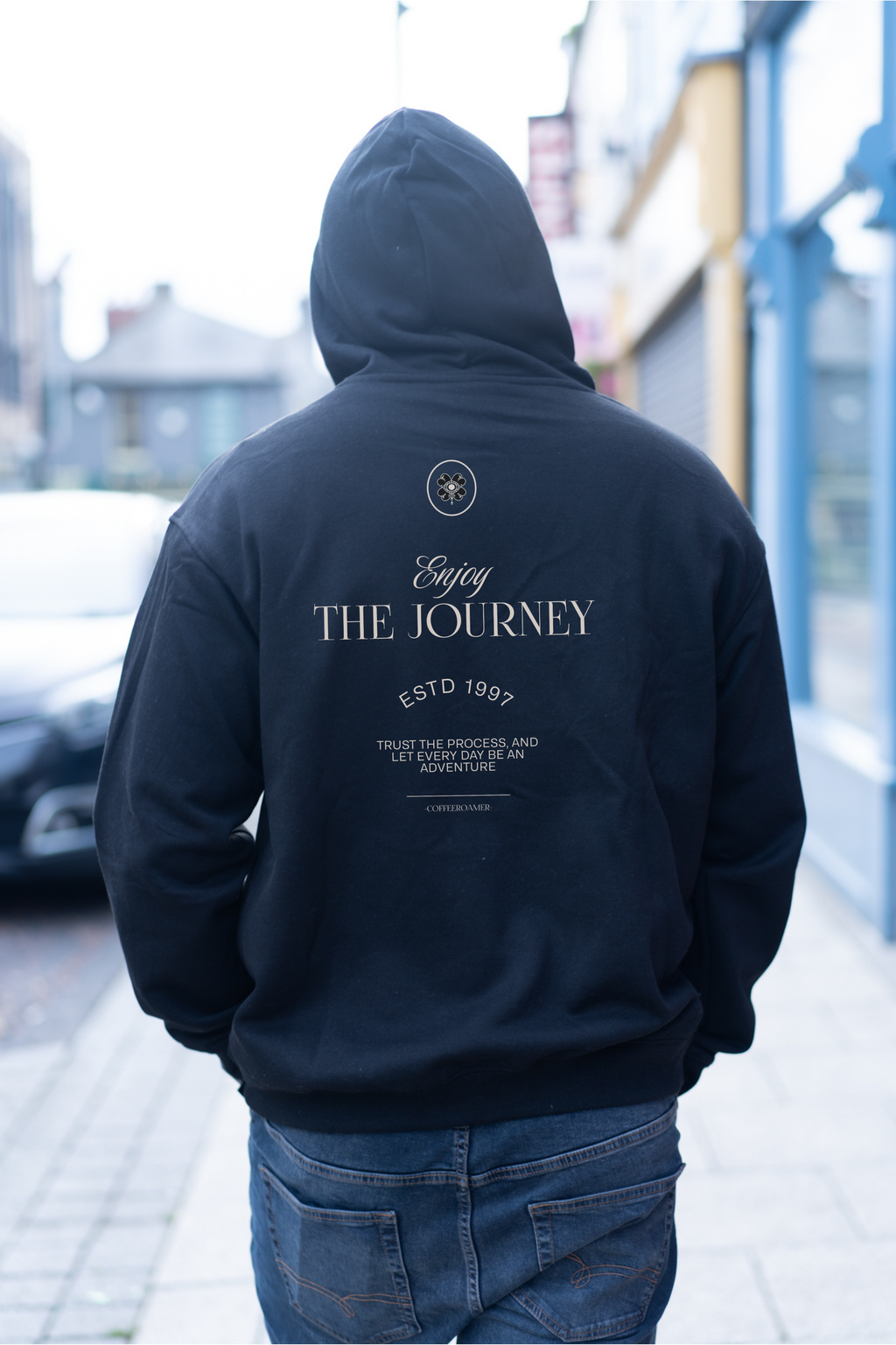Oversized Boxy Hoodie - Enjoy The Journey