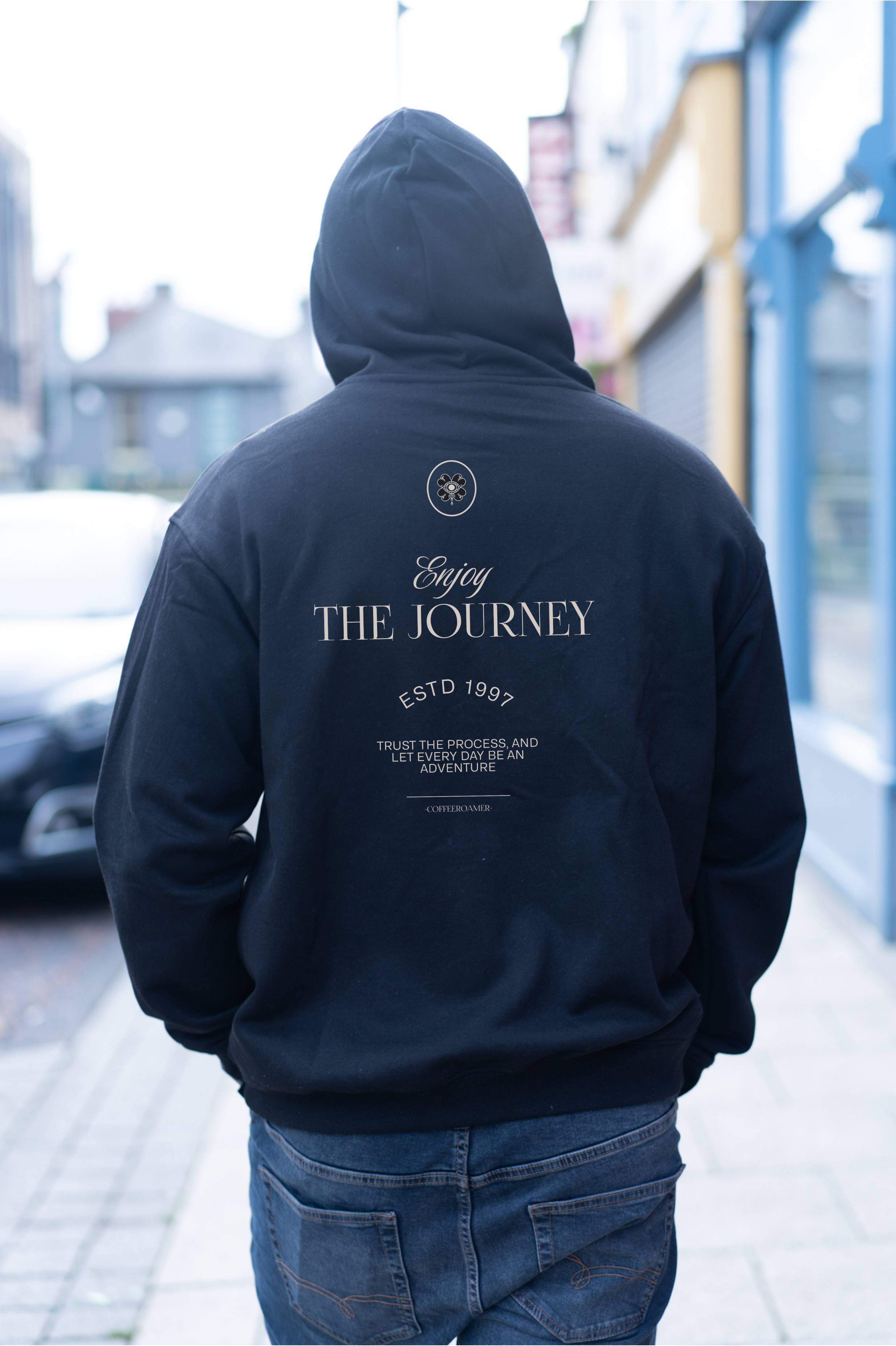 Oversized Boxy Hoodie - Enjoy The Journey