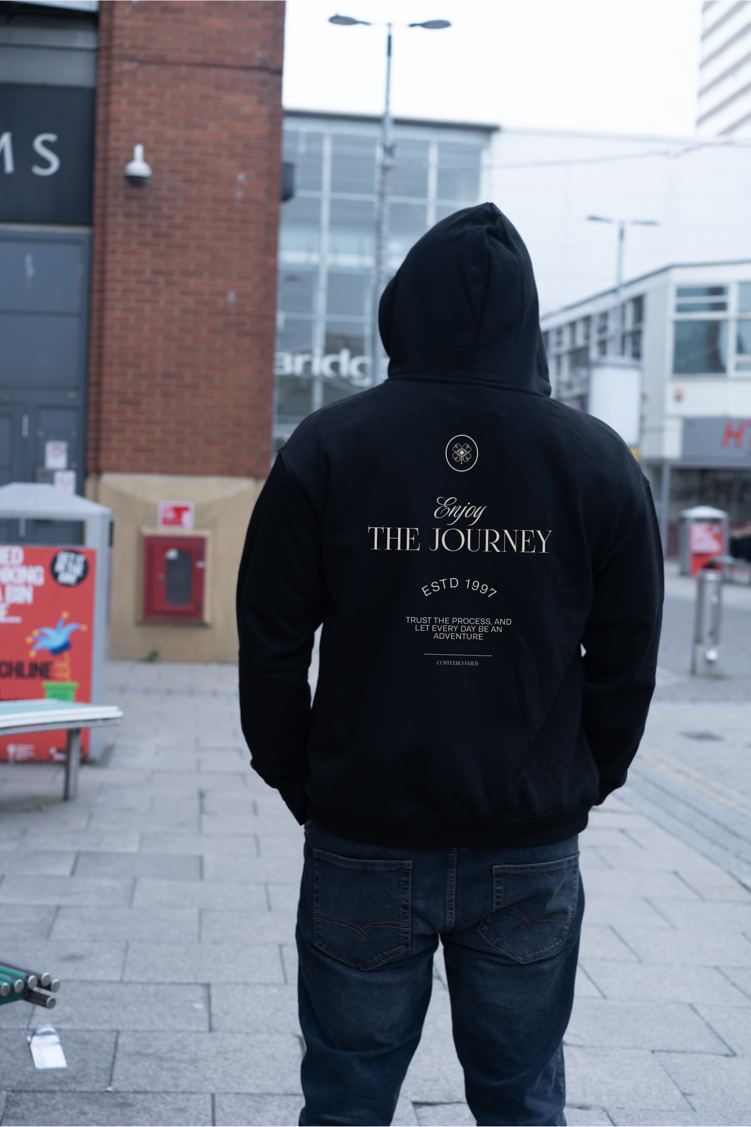 Oversized Boxy Hoodie - Enjoy The Journey