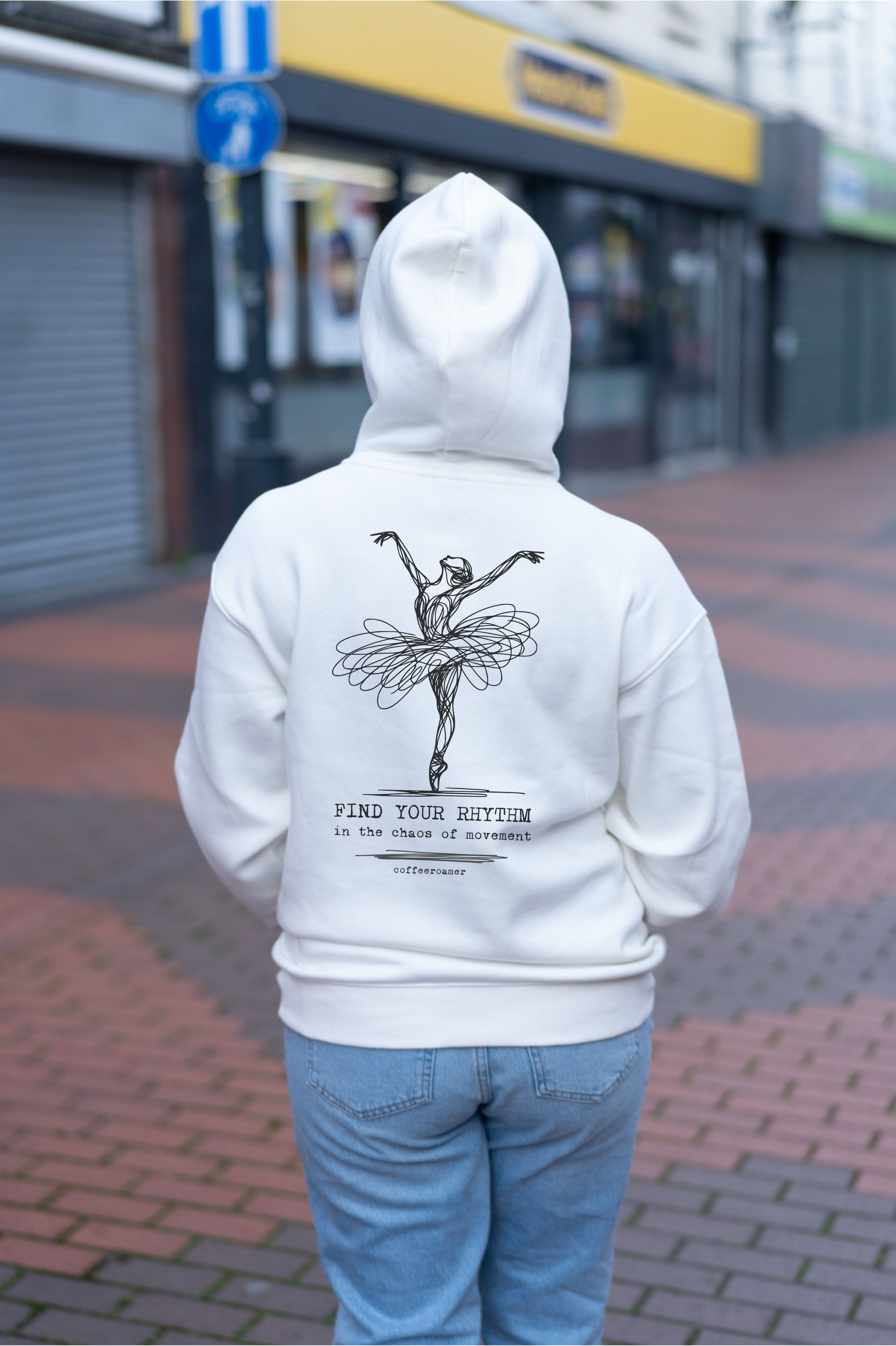 Oversized Boxy Hoodie - Find your Rythm