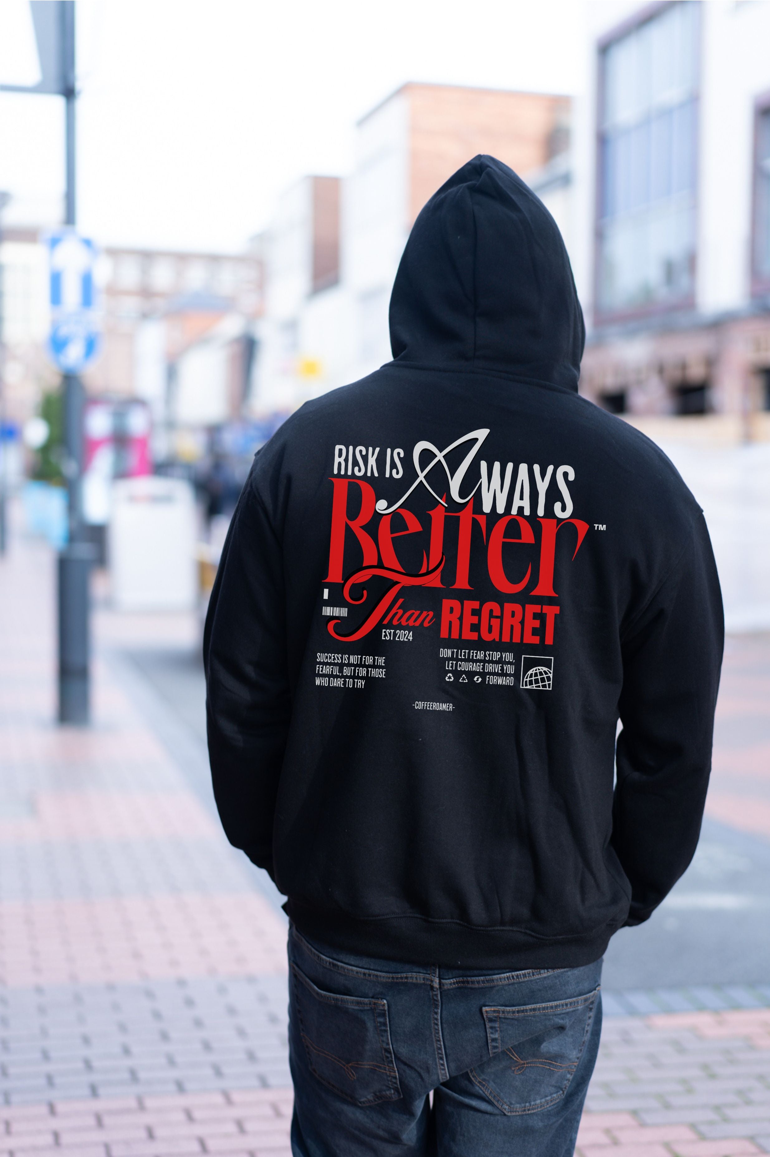 Oversized Boxy Hoodie - Risk is Alway Better