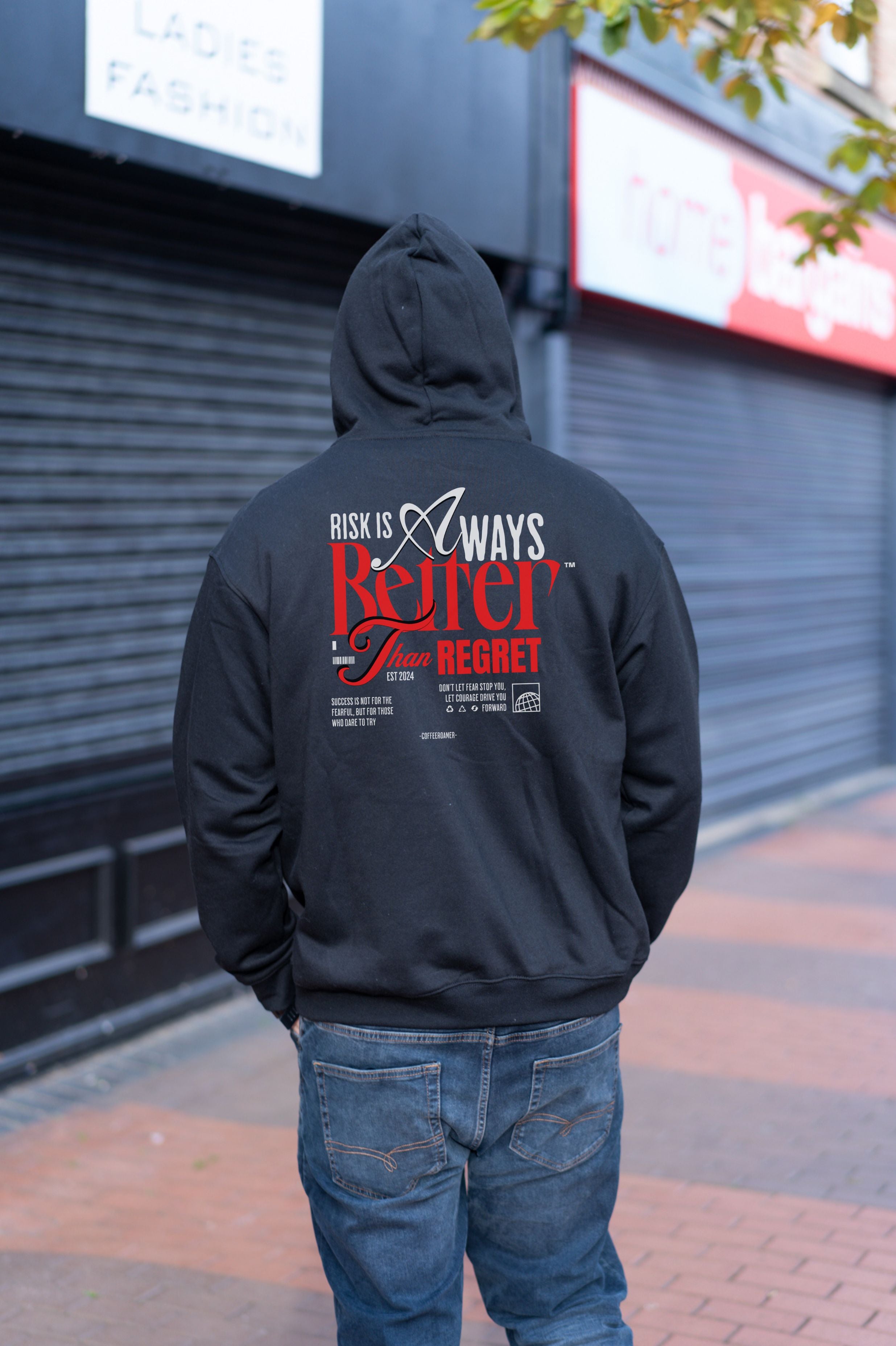 Oversized Boxy Hoodie - Risk is Alway Better