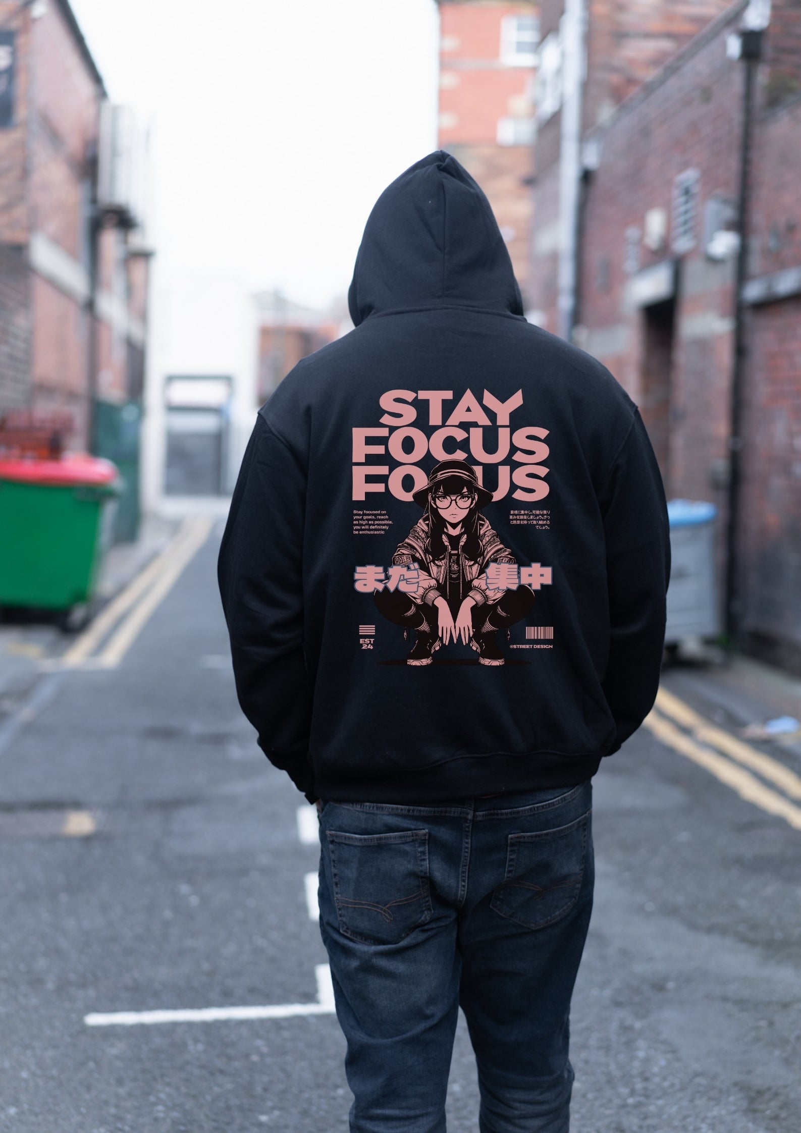 Stay sharp and stylish with our "Stay Focus" hoodie