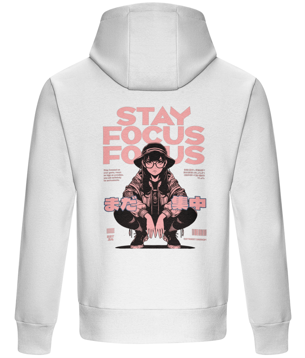 Stay sharp and stylish with our "Stay Focus" hoodie