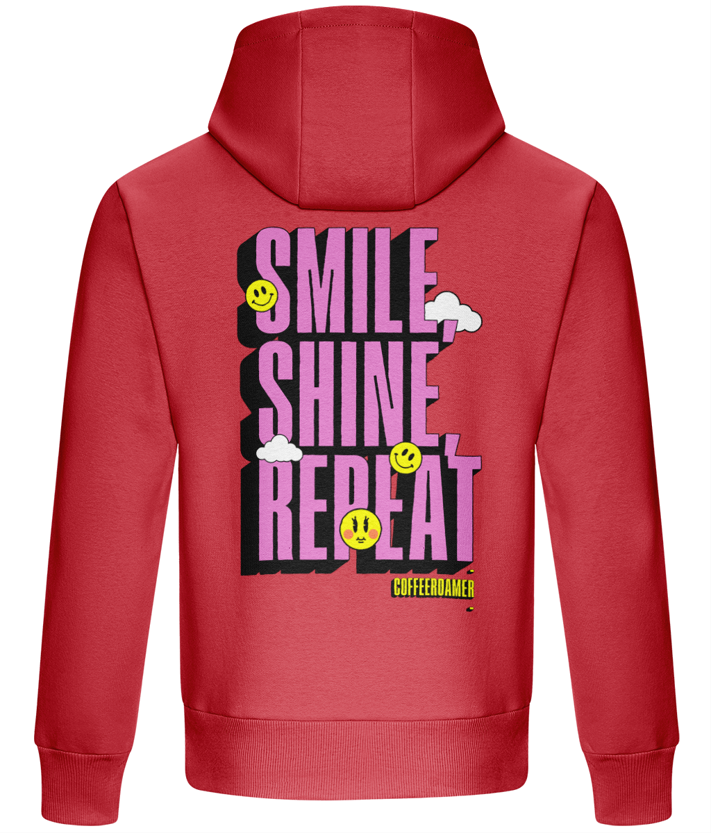 Oversized Boxy Hoodie - Smile Shine Repeat