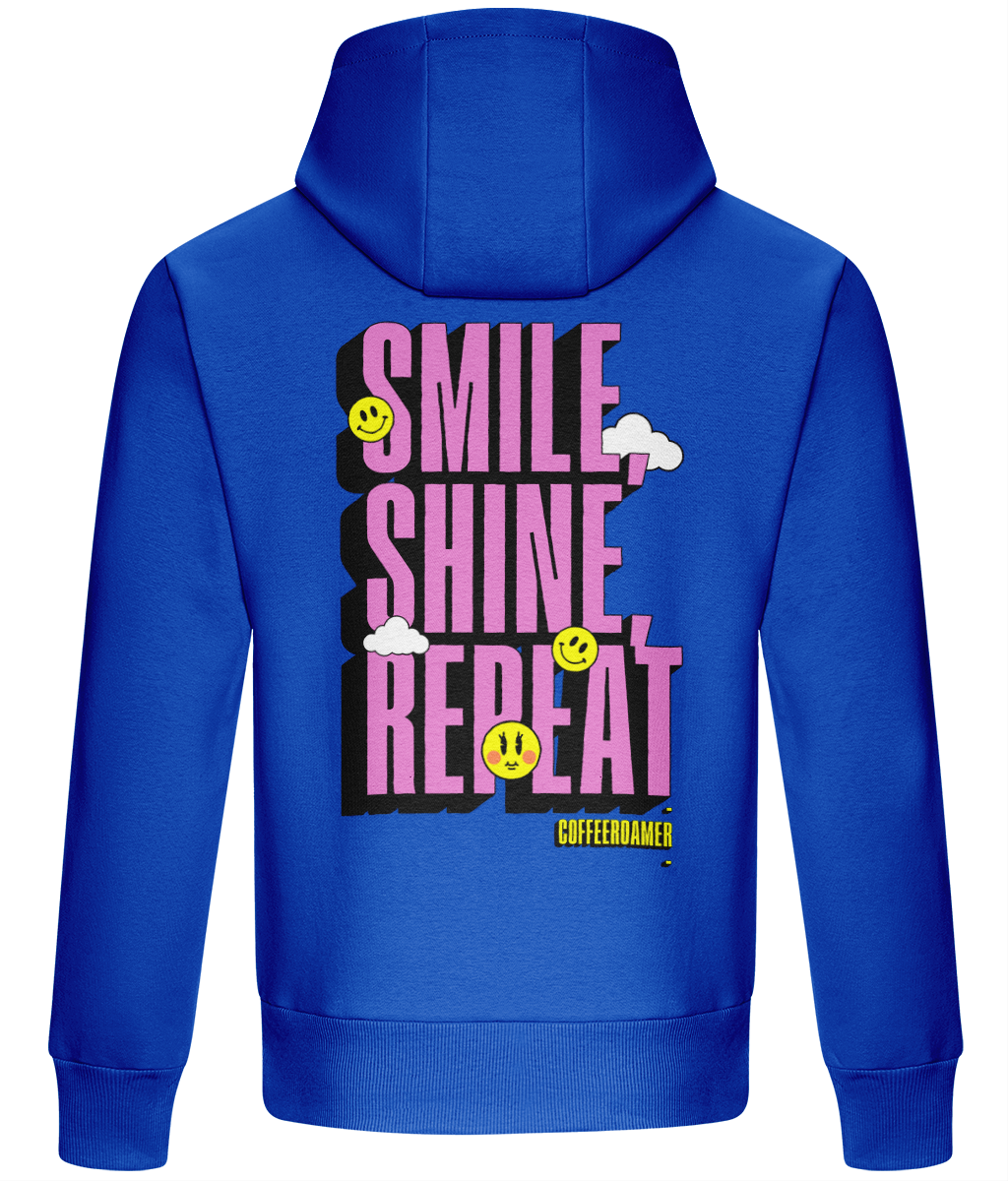 Oversized Boxy Hoodie - Smile Shine Repeat
