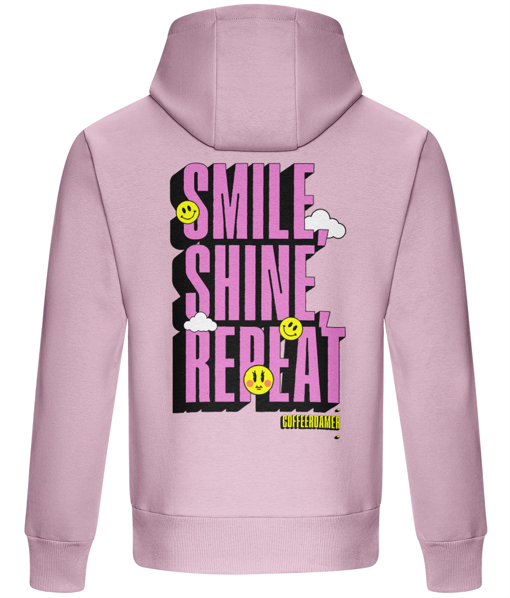 Oversized Boxy Hoodie - Smile Shine Repeat