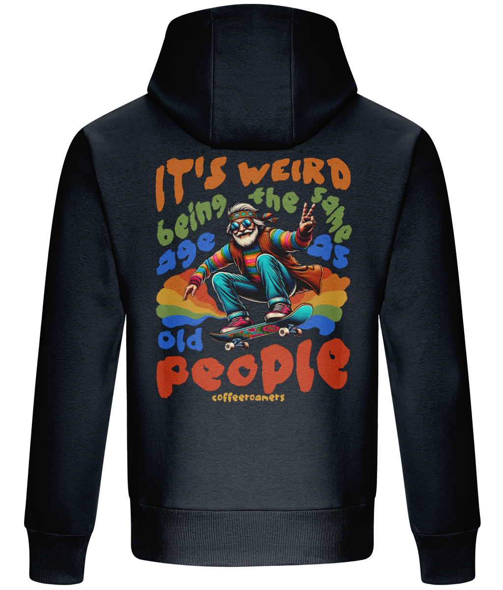 Oversized Boxy Hoodie - It's weired being the same age as old people